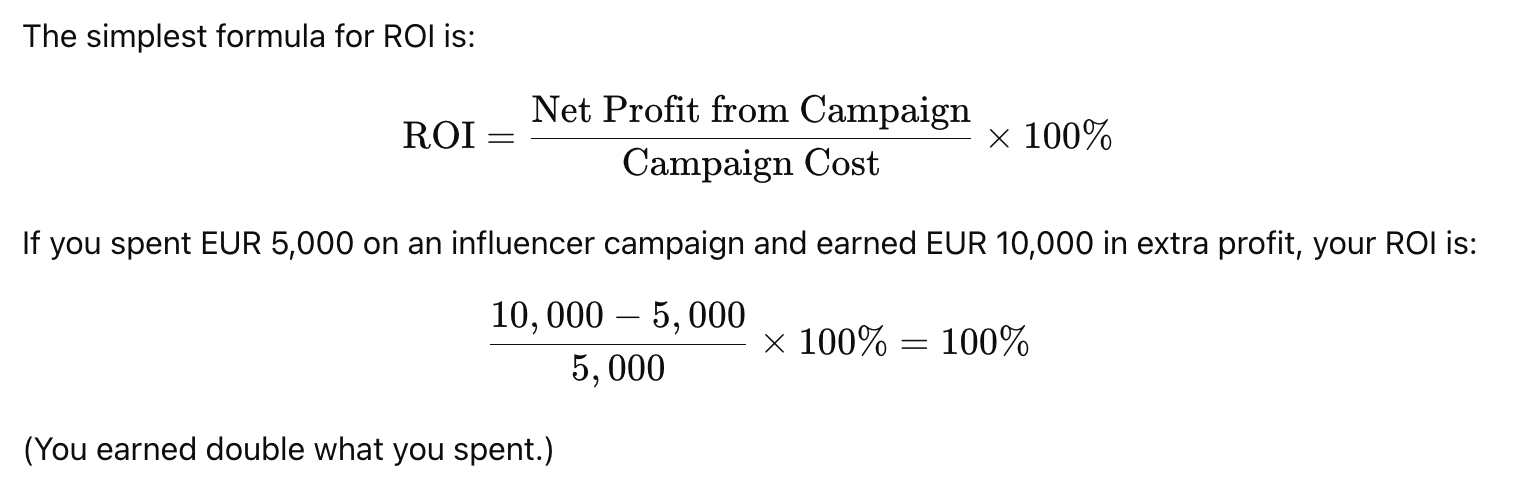 ROI Calculation